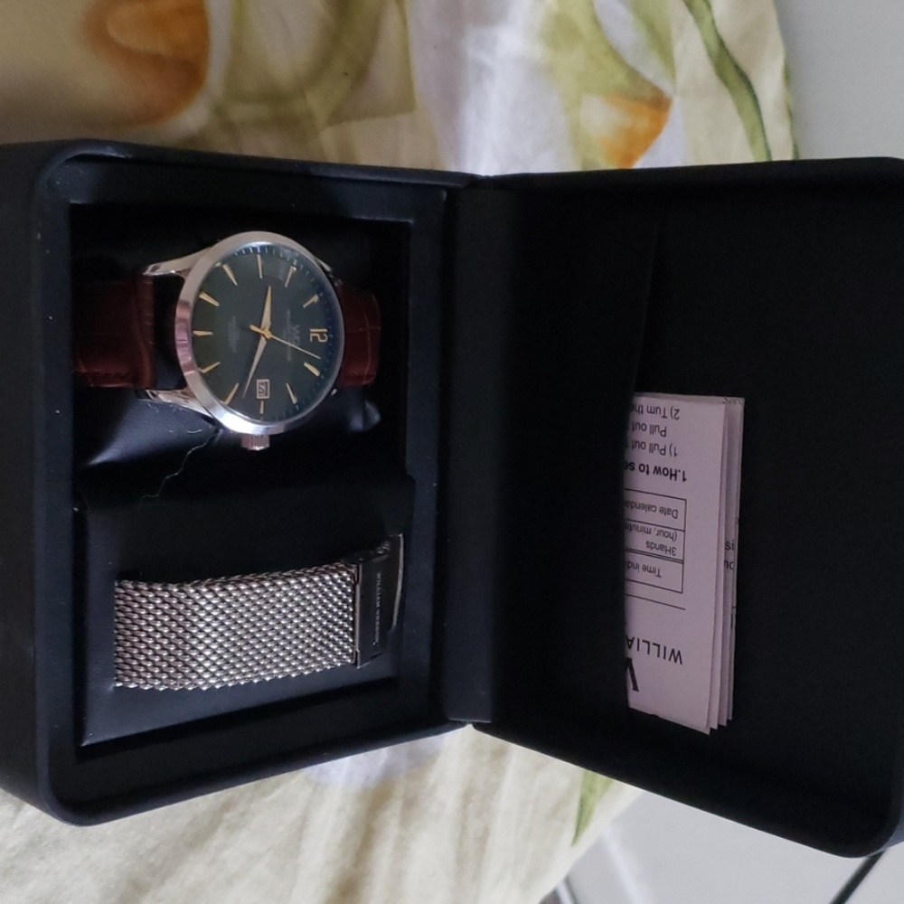 William gregor watch with shark mesh band